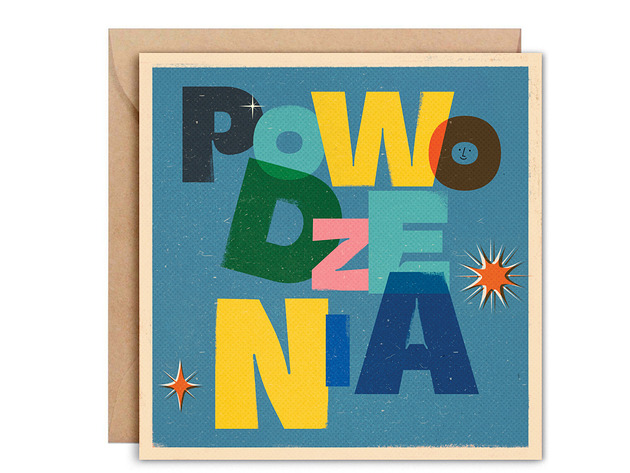 kartki okolicznościowe - wydruki Kartka Powodzenia + koperta