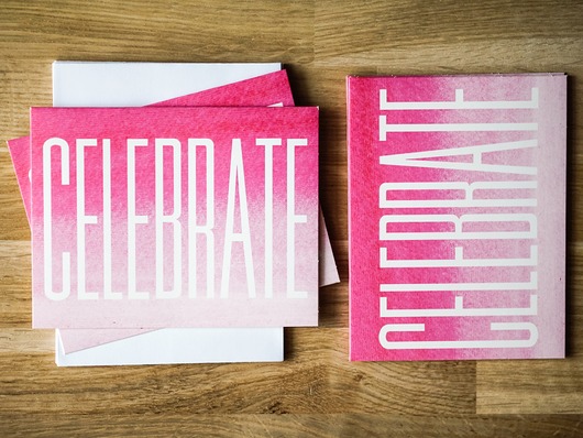 Kartki okolicznościowe typografia, 5 sztuk 71 Prints