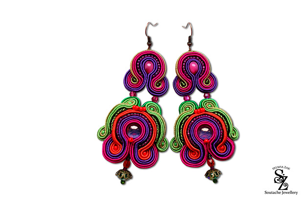 kolczyki soutache Sutaszowe kolczyki TULUZA