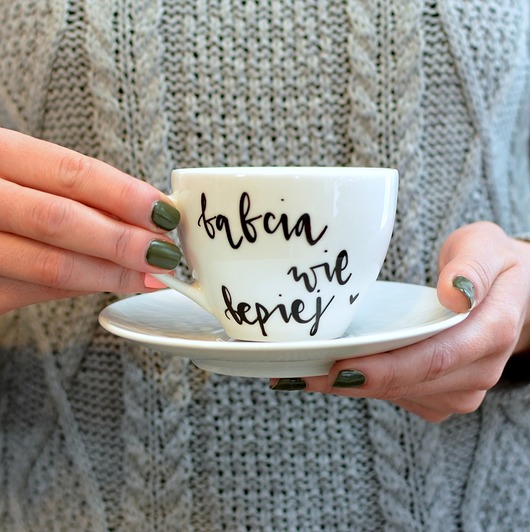 KOMPLET filiżanek Babcia i Dziadek my mug company