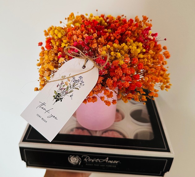 kwietniki Flowerbox gipsówka stabilizowana
