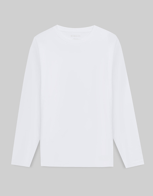 t-shirty męskie Longsleeve milazzo biały