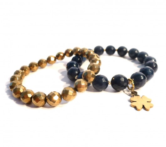 Zestaw Bransoletek 'Golden&Blue' labonita
