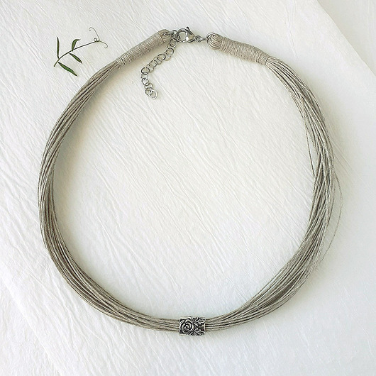 naszyjniki - inne Effy naszyjnik lniany