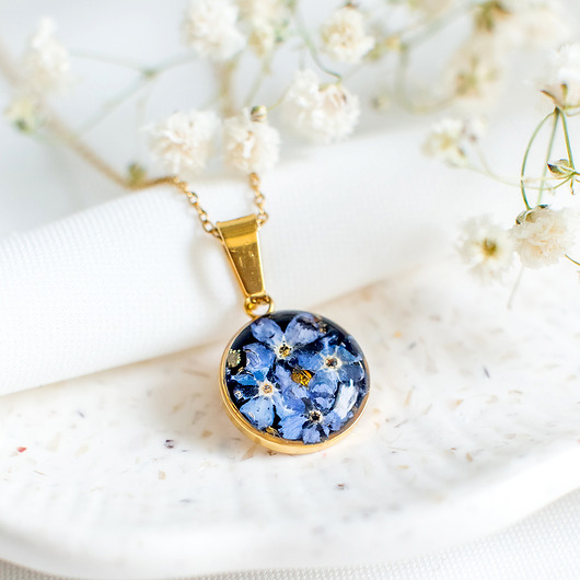 wisiory Wisiorek z niezapominajkami