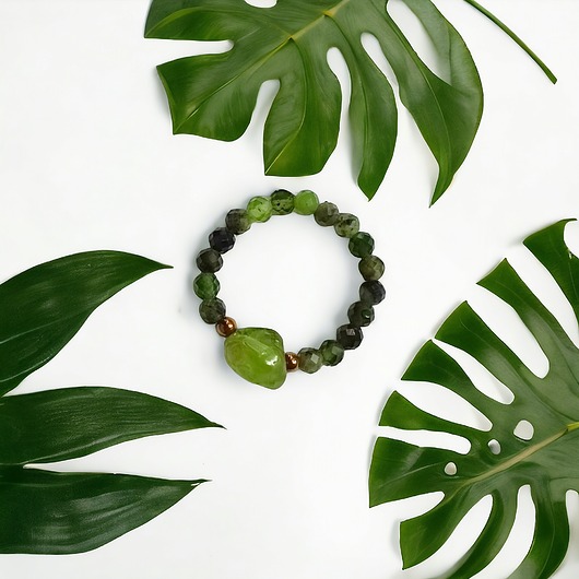 pierścionki elastyczne Pierścionek : nefryt & oliwin