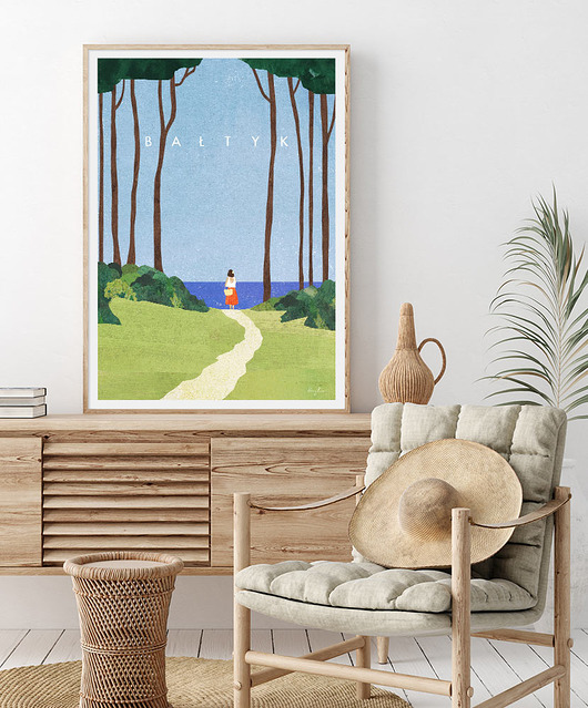 plakaty Bałtyk - na plażę - plakat 50x70 cm