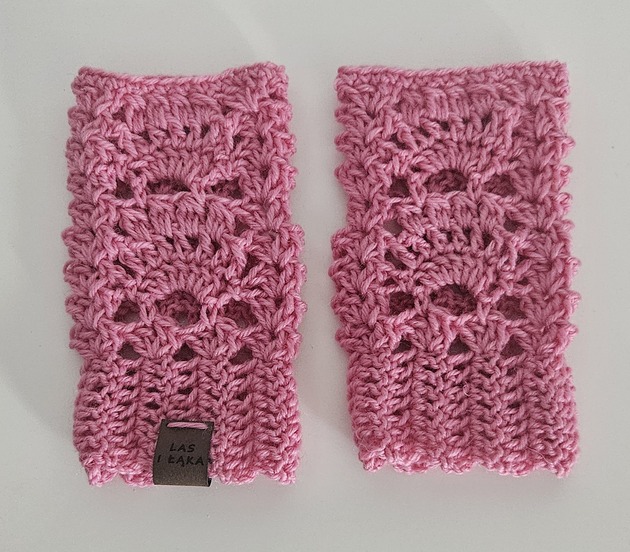 rękawiczki damskie Mitenki retro z wełny