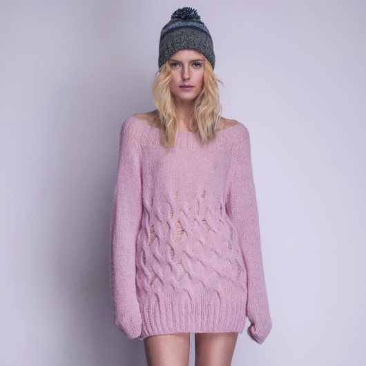 Alpaca Pale Pink Sweater KAROLINA SCIPNIAK
