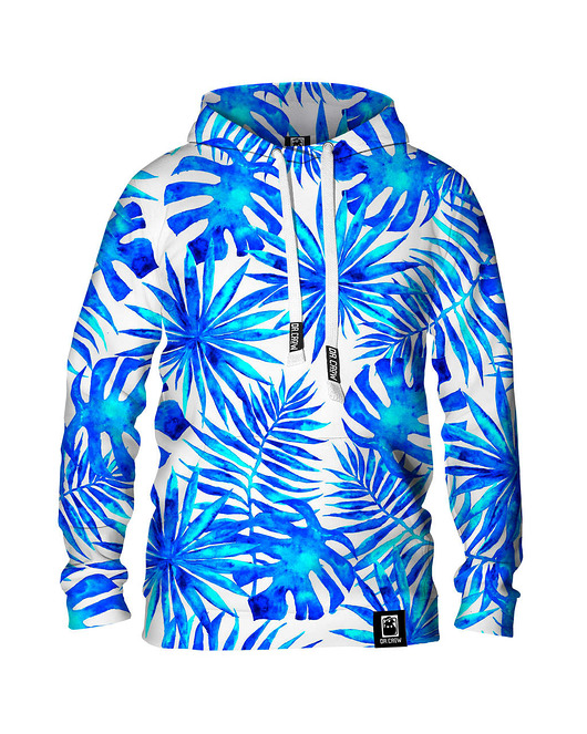 bluza z kapturem damska Damska Bluza z kapturem DR.CROW Blue Palms