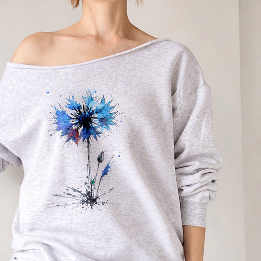 bluza bez kaptura damska Chaber Szara bluza cięta