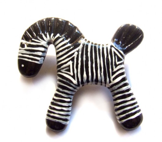 zebra broszka PRACOWNIA Z PRZYTUPEM