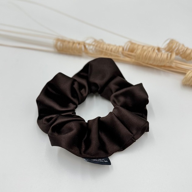gumki do włosów Scrunchie/frotka Satyna bawełniana Brąz