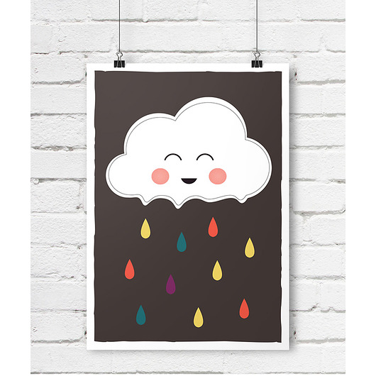 Plakat do pokoju dziecka, chmura, niebo, A4 Galeria EMU