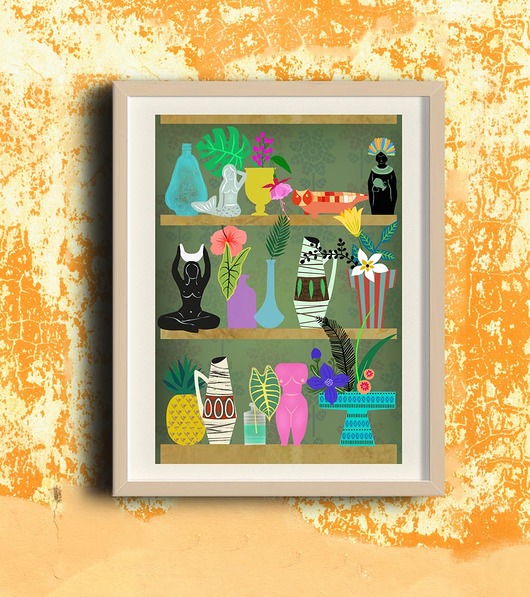 plakaty Boginie i kwiaty - plakat art giclee