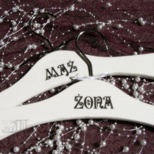 żona & mąż : wieszaki ślubne : secesja miniart