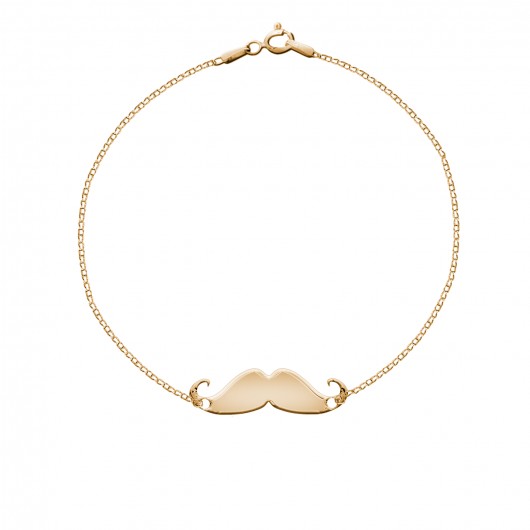 Bransoletka Tiny Chains - moustache pozłacana by ilo