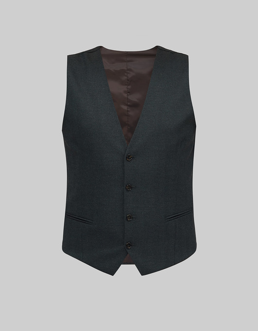 marynarki męskie Kamizelka do zestawu zogno slim fit zielony