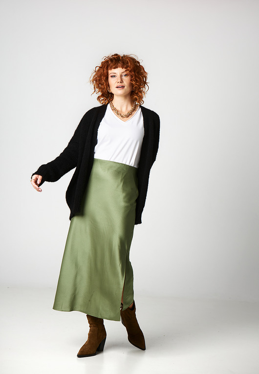 kardigany damskie Alpaka sweter Akane - czarny