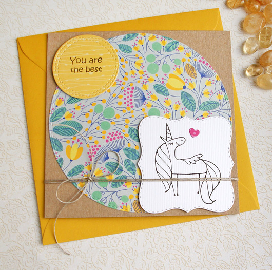 kartki scrapbooking YOU ARE THE BEST : kartka dla kogoś SUPEROWEGO :