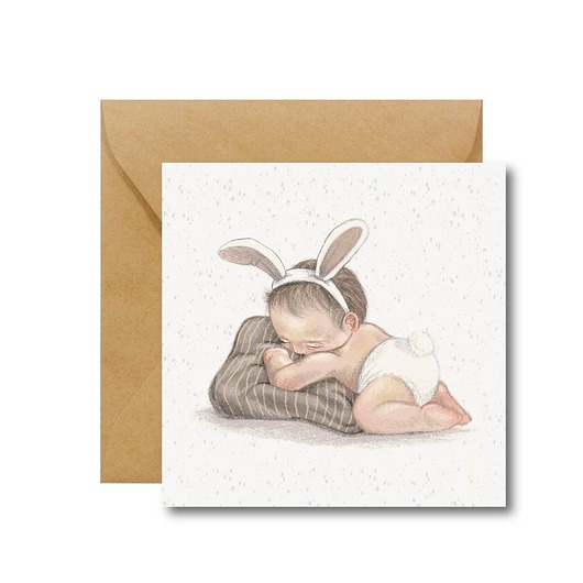 kartki okolicznościowe - wydruki Born To Be Loved -kartka na narodziny