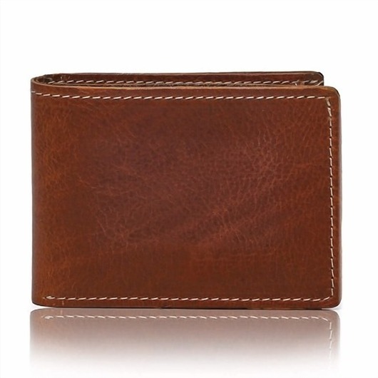 portfele męskie Koniakowy Mały Portfel Męski Slim Wallet Skóra Jucht belveder BW28
