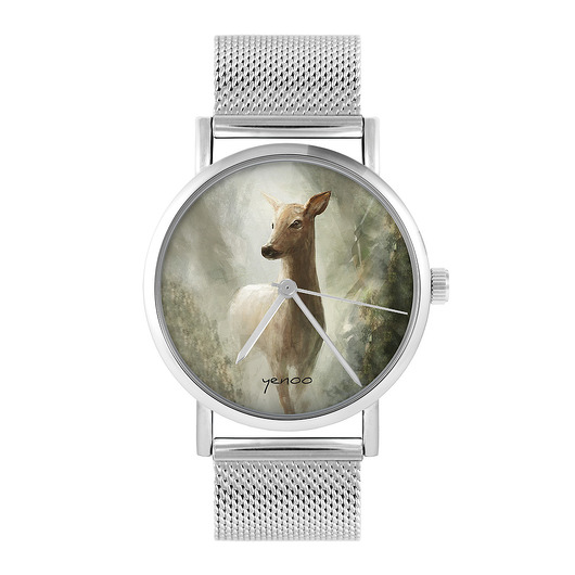 zegarki damskie Zegarek - Sarna - bransoleta mesh