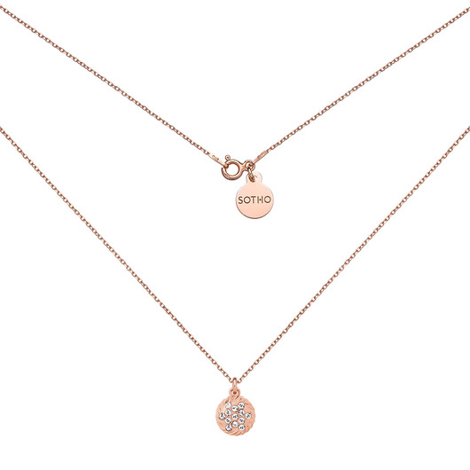 złote naszyjniki Naszyjnik z różowego złota SWAROVSKI CRYSTAL