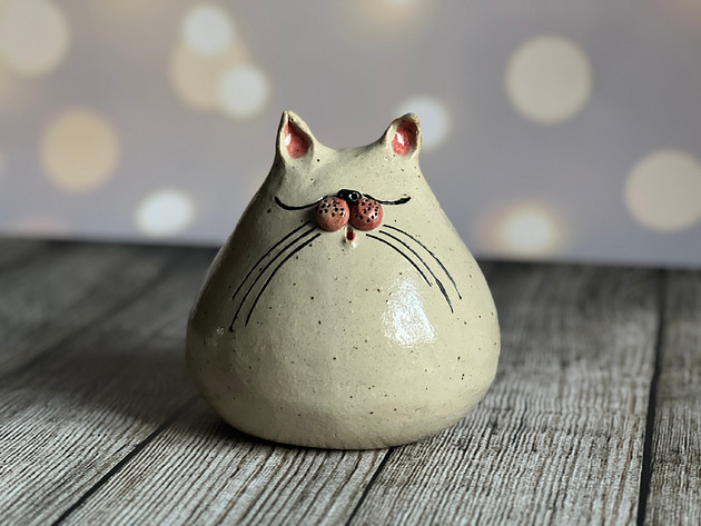 figurki i rzeźby Kot ceramiczny skarbonka