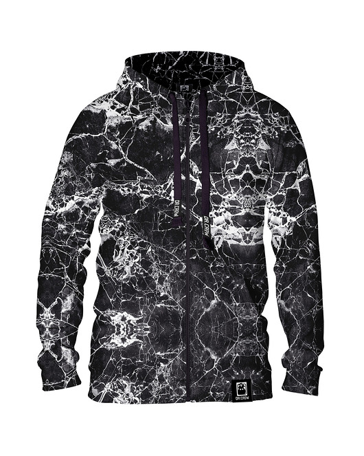 bluzy męskie Męska Bluza Expres Zamek DR.CROW Marble Black