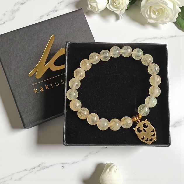 bransoletki z kamieni naturalnych SOWA na prezent