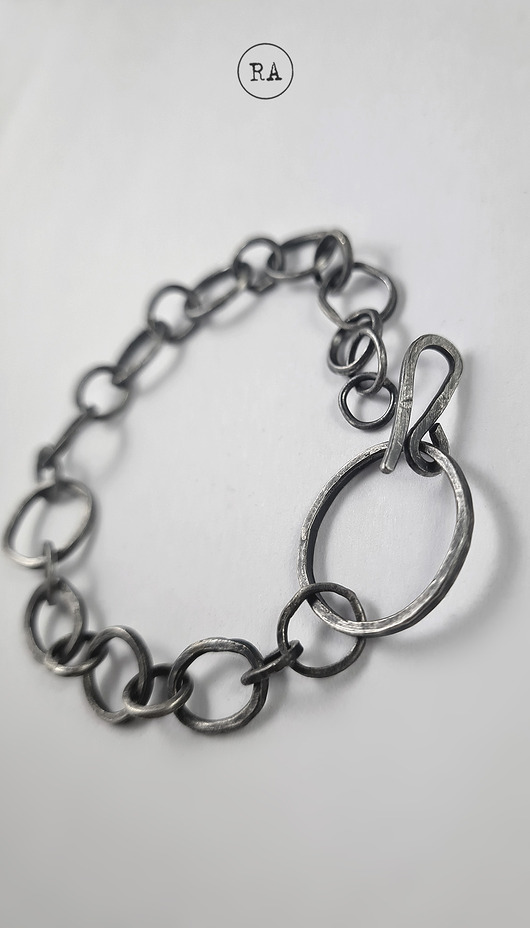 bransoletki srebrne Bransoleta CHNZ szeroka oksydowane srebro