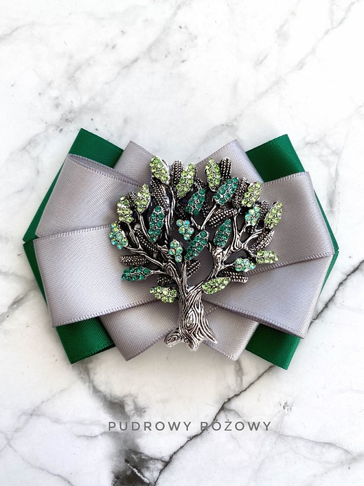 broszki Brosza z niesamowitym Drzewem z kryształków New