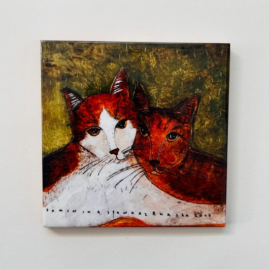grafiki i ilustracje Kafle ceramiczne zwierzęta - koty