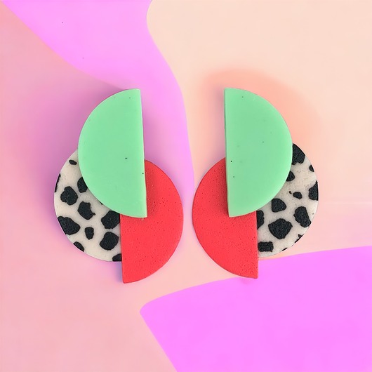 kolczyki z masy plastycznej Oryginalne kolczyki Tucan