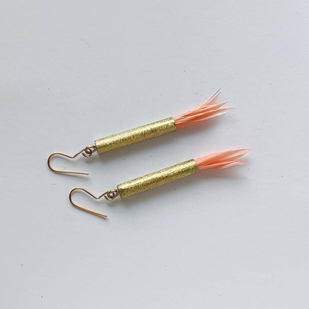 kolczyki z piórami PIÓRKO kolczyki