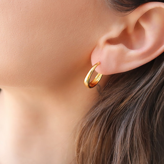 kolczyki pozłacane Kolczyki koła 20mm- srebro 925 pozłacane