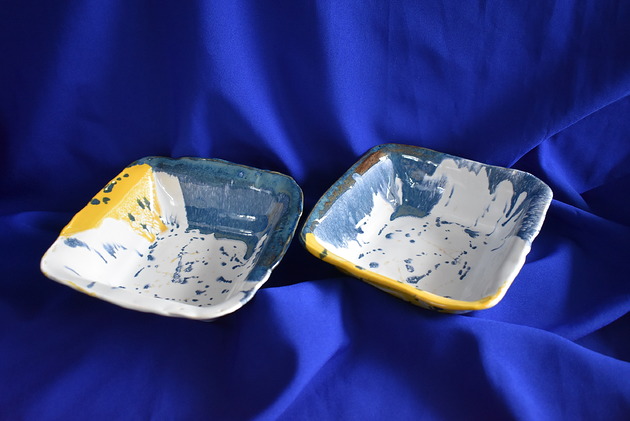 miski i misy Wyjątkowe ręcznie wykonane miski ceramiczne kwadratowe