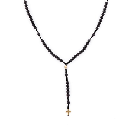 biżuteria męska Męski różaniec z Lawą Wulkaniczną - kamieniem oczyszczenia