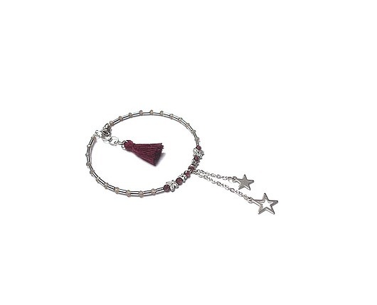 bransoletki z kamieni naturalnych Alloys Collection /garnet  star/ - bransoletka