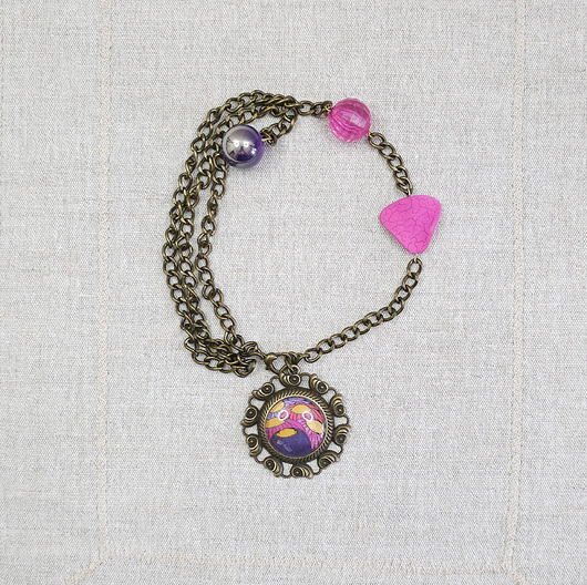 wisiory 6750 Naszyjnik Długi z Wisiorkiem Zentangle