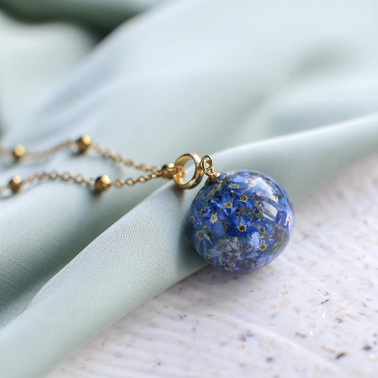 wisiory Wisiorek z niezapominajkami