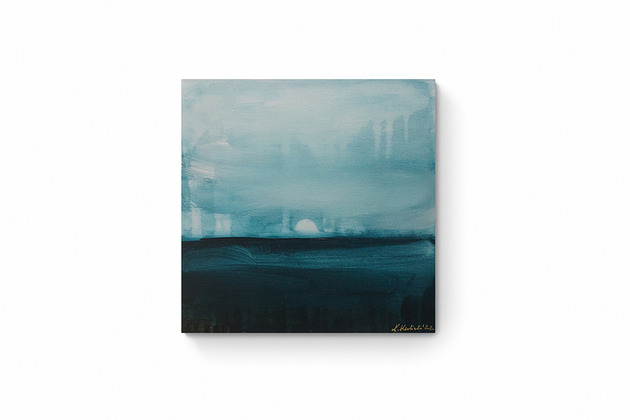 obrazy Obraz ręcznie malowany na płótnie 29x29 cm - abstrakcyjny pejzaż