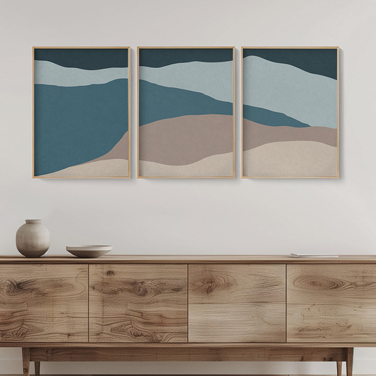 plakaty Abstrakcyjne plakaty morze, minimalistyczne, zestaw/tryptyk do salonu, sypialni.