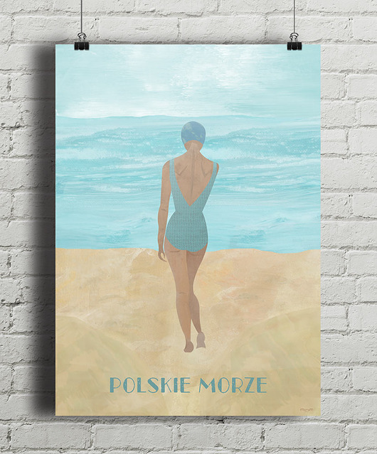 plakaty Polskie morze Bałtyk - plakat fine art, giclee