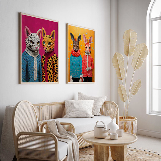 plakaty Zestaw 2 plakatów Koty