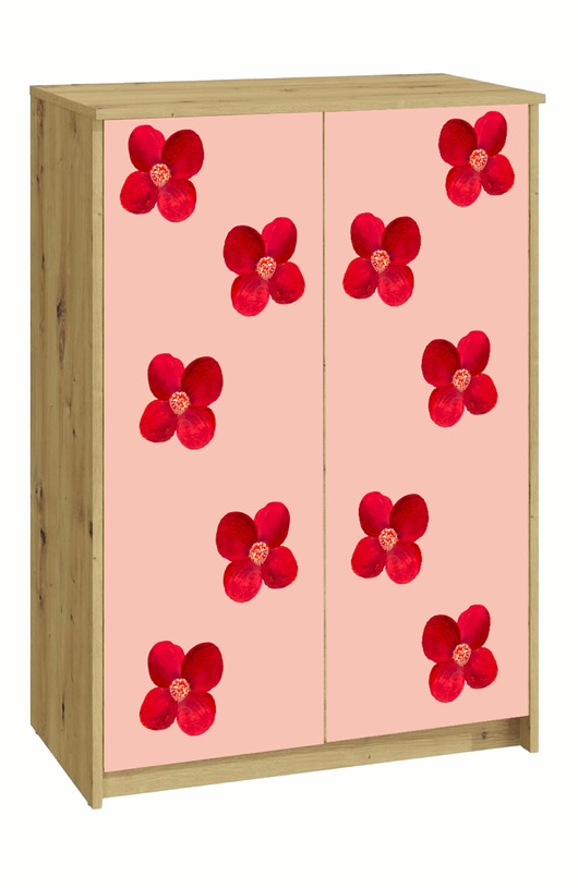 meble do pokoju dziecka Komoda/szafka boho do pokoju dziecięcego RED FLOWERS BOHO