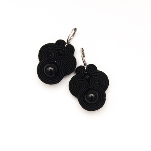 kolczyki soutache Kolczyki sutasz czarne klasyczne