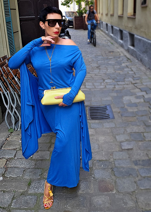 sukienki maxi damskie New Komplet Blue Jeans