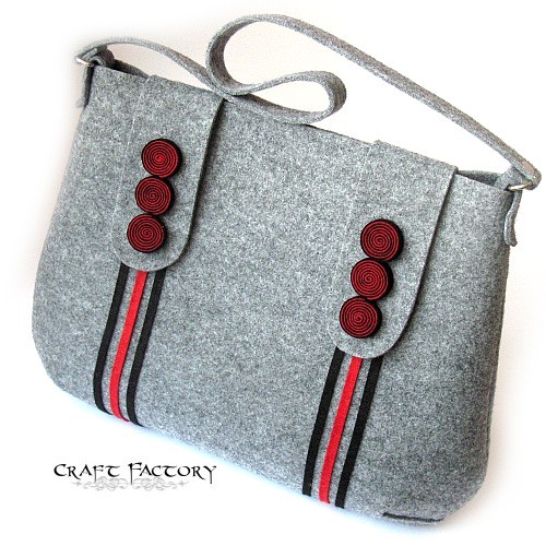 Hypnotic Red & Black - duża torba na ramię Craft Factory